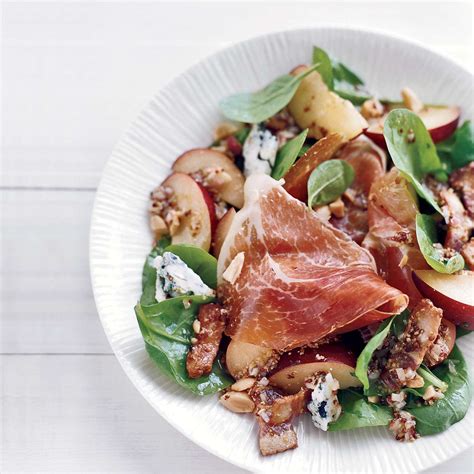 spinach-salad-with-warm-bacon-vinaigrette-food-wine image
