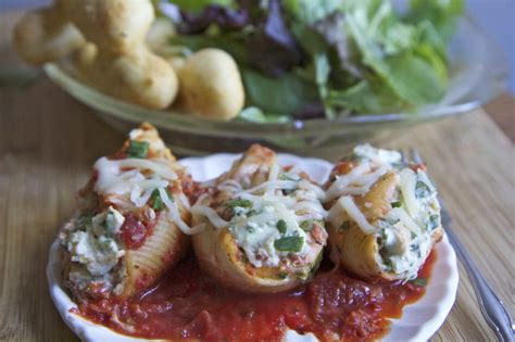 cheesy-chicken-spinach-stuffed-shells-recipe-divas-can-cook image