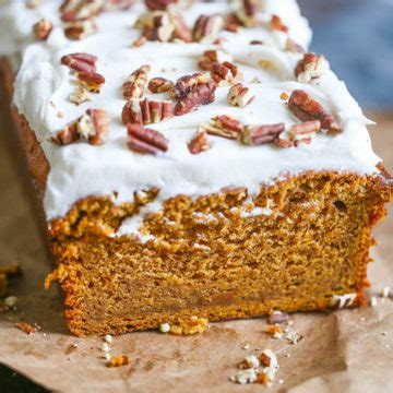 pumpkin-spice-bread-with-cream-cheese-frosting-damn image