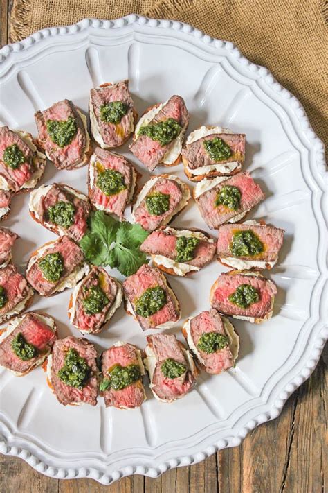 beef-tenderloin-crostini-with-whipped-goat-cheese image