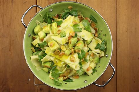 avocado-ginger-and-almond-pasta-with-coriander image