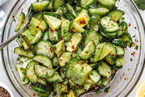cucumber-avocado-salad-recipe-eatwell101 image