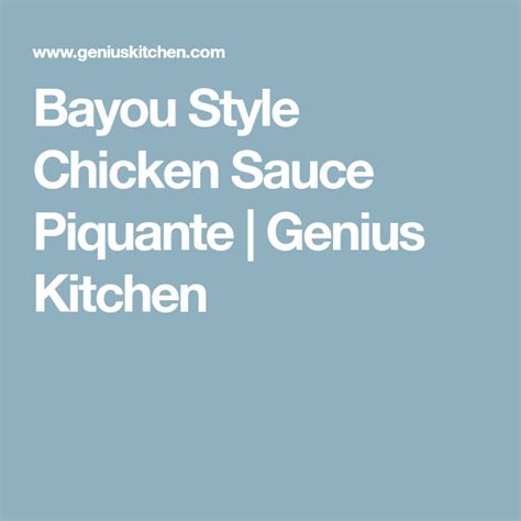 bayou-style-chicken-sauce-piquante-recipe-foodcom image