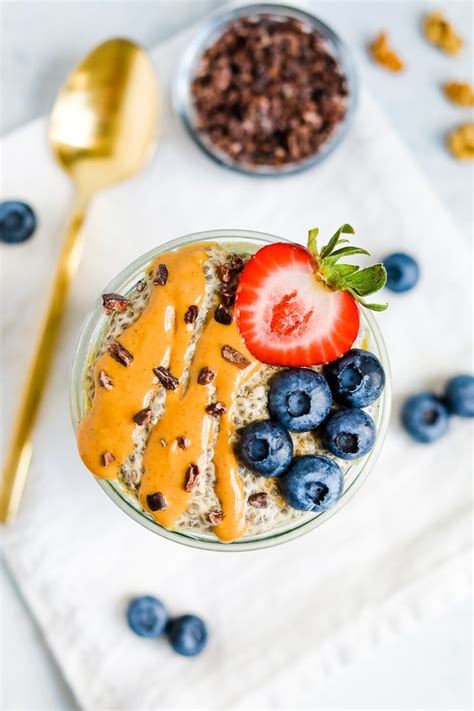 easy-peanut-butter-chia-pudding-eating-bird-food image