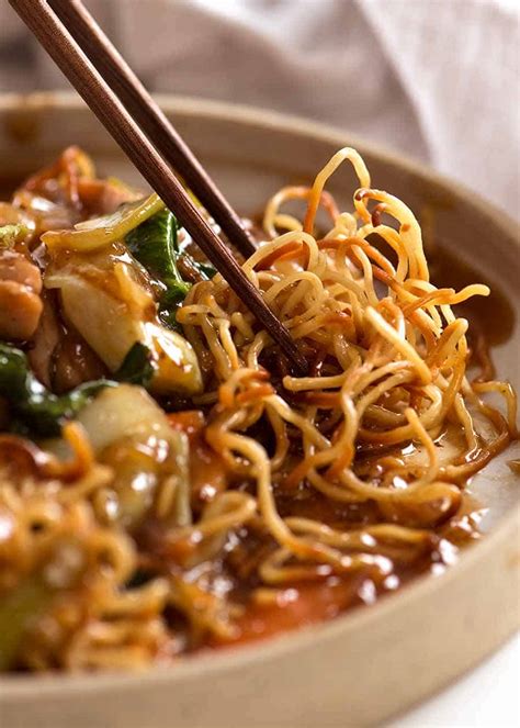 chinese-crispy-noodles-chow-mein-recipetin-eats image