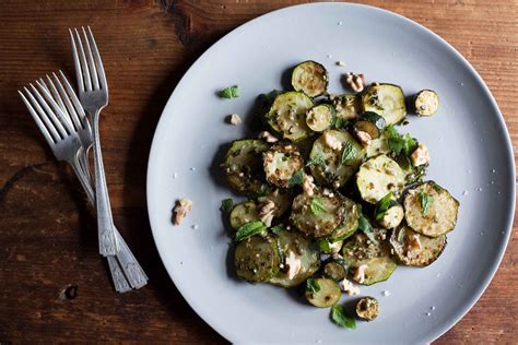 sauted-zucchini-with-mint-basil-walnuts-recipe-on image