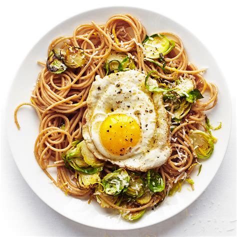 spaghetti-with-brussels-sprouts-recipe-sunset-magazine image