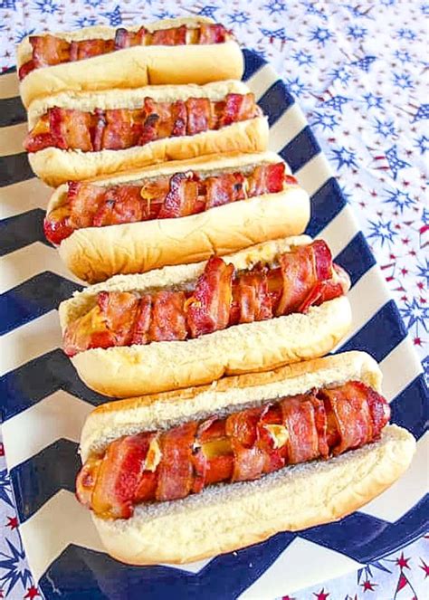 cheesy-bacon-wrapped-hot-dogs-plain-chicken image