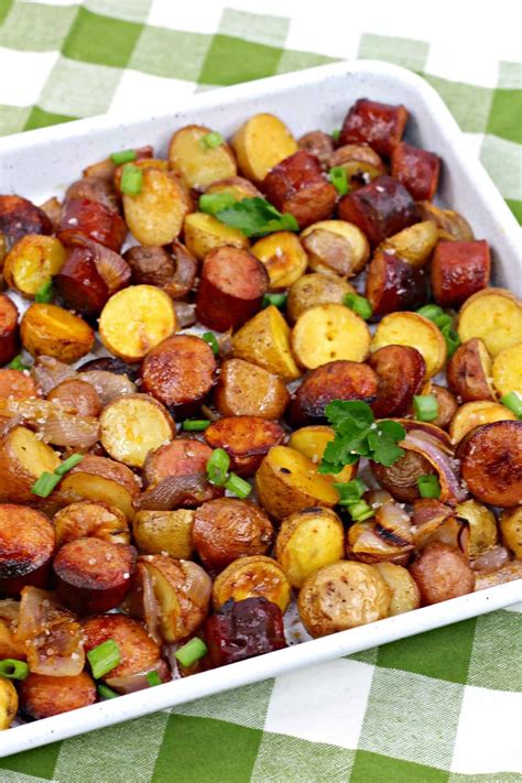 oven-roasted-sausage-and-potatoes-sweet-peas image
