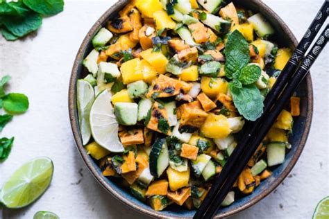 thai-mango-avocado-salad-with-grilled-sweet-potatoes image