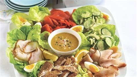 smoked-fish-platter-with-mustard-caper-sauce-and image