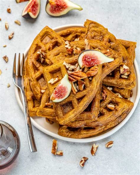 healthy-pumpkin-waffles-recipe-healthy-fitness-meals image