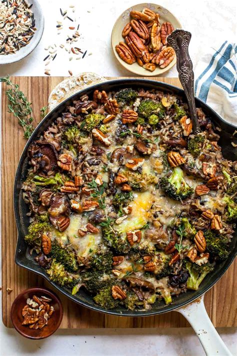 one-pan-wild-rice-and-cheesy-broccoli-casserole image