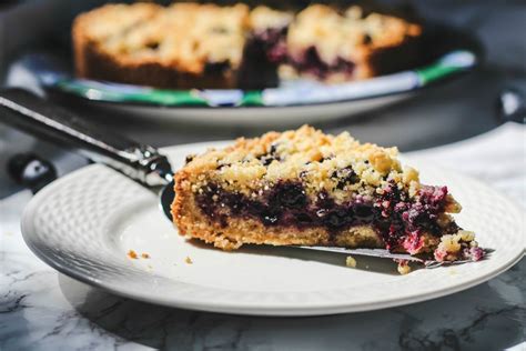 blueberry-lemon-cornmeal-shortbread-tart-savoring-italy image