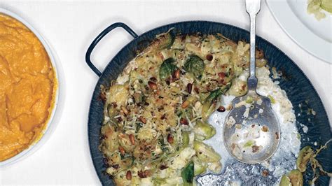cauliflower-and-brussels-sprout-gratin-with-pine-nut image