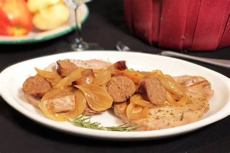 pork-chops-with-sausage-and-apples-recipe-premio image