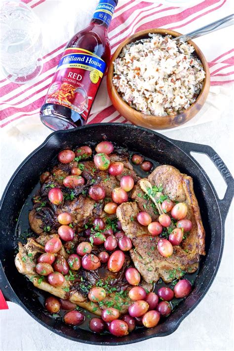 skillet-pork-chops-with-grapes-and-caramelized-shallots image