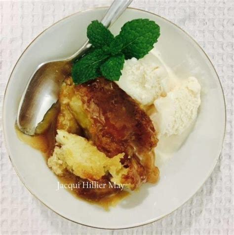 dutch-apple-pudding-with-butterscotch-sauce image