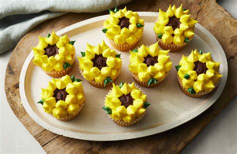 sunflower-cupcakes-recipe-southern-living image