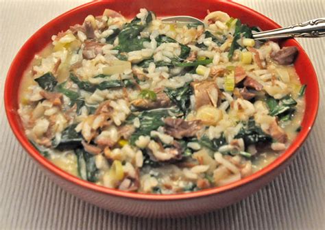 spinach-risotto-with-duck-confit-the-potager-thyme image