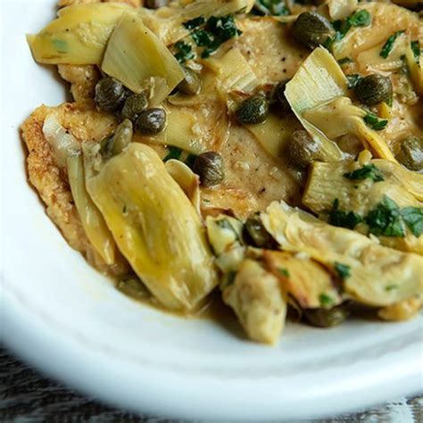 chicken-piccata-with-artichokes-italian-food-forever image