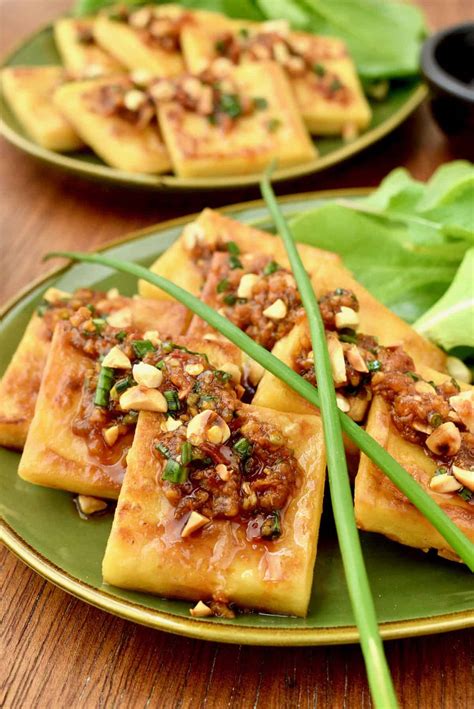 burmese-tofu-with-garlic-ginger-chilli-sauce-vegan image