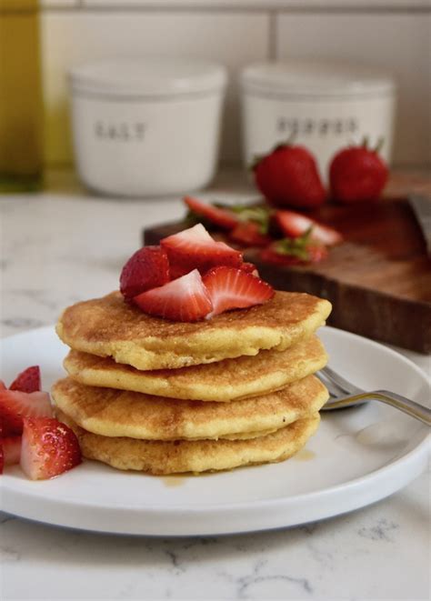 simple-cornmeal-pancakes-healthy-breakfast image