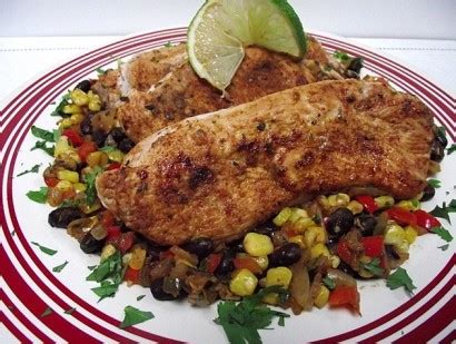 southwestern-turkey-cutlets-over-black-bean-and-corn image