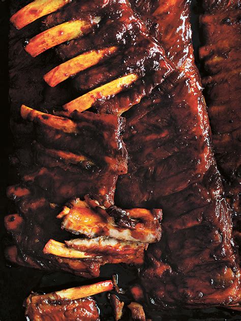 sticky-maple-and-bourbon-pork-ribs-donna-hay image