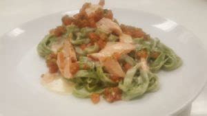 spinach-tagliatelle-with-hot-smoked-salmon image