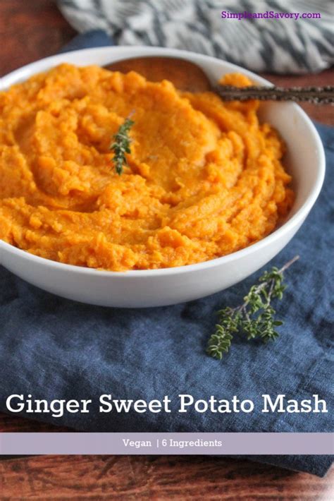 garlic-ginger-sweet-potato-mash-easy-vegan image