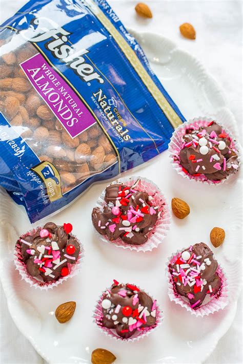 dark-chocolate-almond-clusters-easy-no-bake image