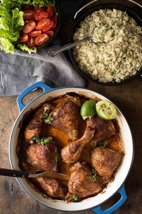 peruvian-roast-chicken-with-garlic-butter-rice image