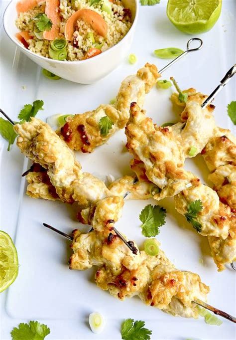 quick-chicken-satay-with-couscous-salad-ainsley-harriott image