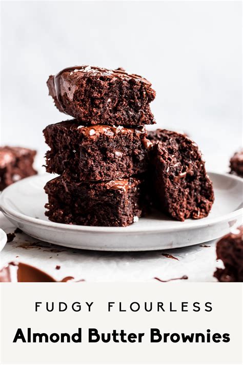 fudgy-flourless-almond-butter-brownies-ambitious image