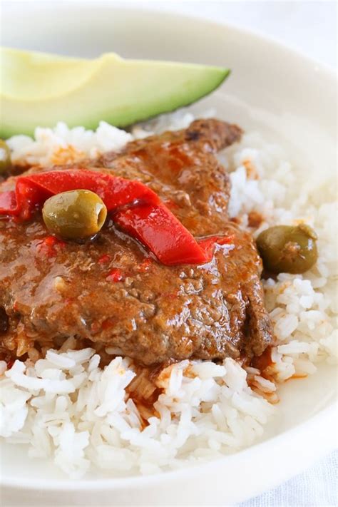cubed-steak-with-peppers-and-olives-recipe-skinnytaste image