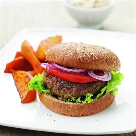 lentil-burgers-eatingwell image
