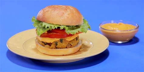 spiced-chickpea-burgers-with-red-pepper-special-sauce image