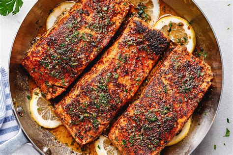 blackened-salmon-with-lemon-butter-sauce-eatwell101 image