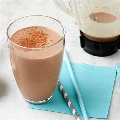 chocolate-peanut-butter-protein-shake-eatingwell image