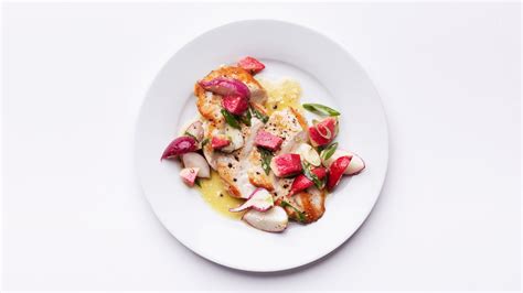 pan-seared-chicken-breasts-with-crunchy-radish-salad image