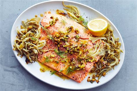 wild-salmon-with-fennel-and-pistachios-recipe-pinterest image