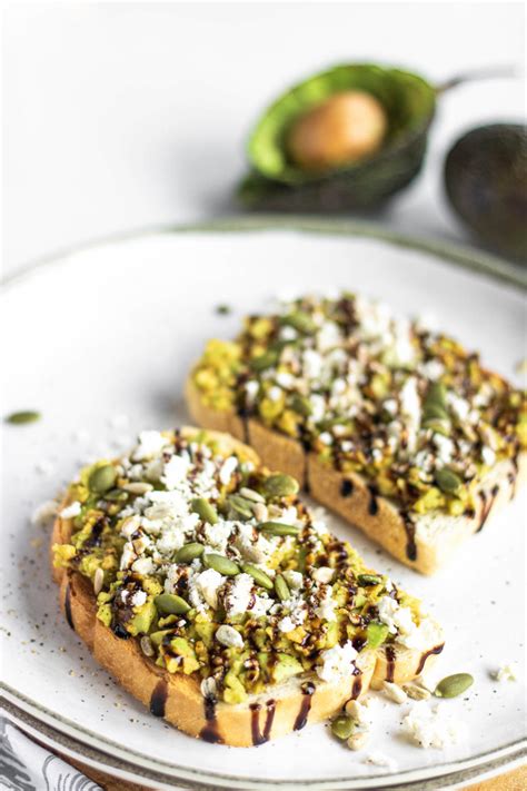 avocado-toast-with-feta-cheese-and-balsamic-glaze image
