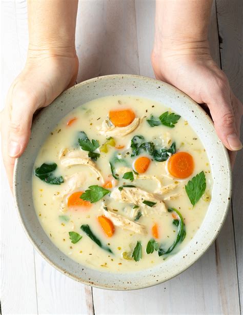 creamy-lemon-chicken-soup-with-spinach-a-spicy image