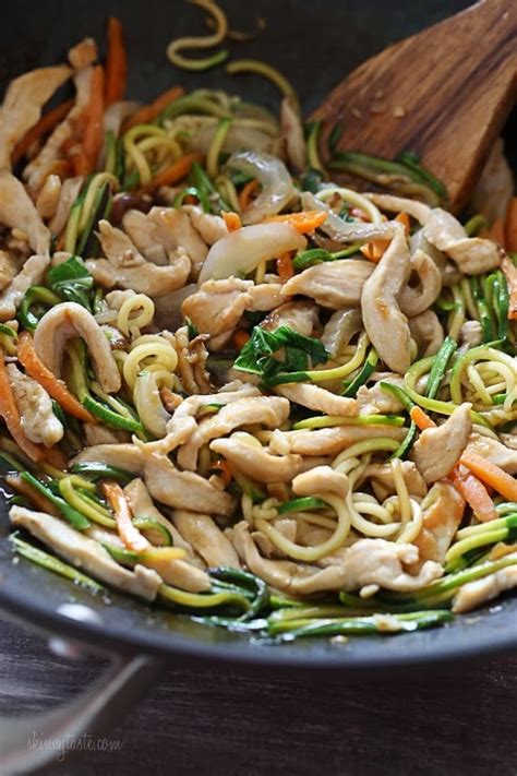 chicken-zoodle-lo-mein-for-two-skinnytaste image