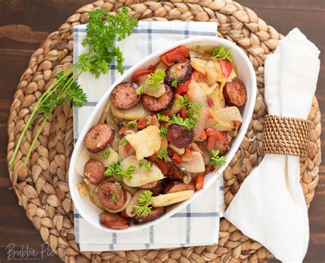 smothered-potatoes-and-sausage-bubbapie image