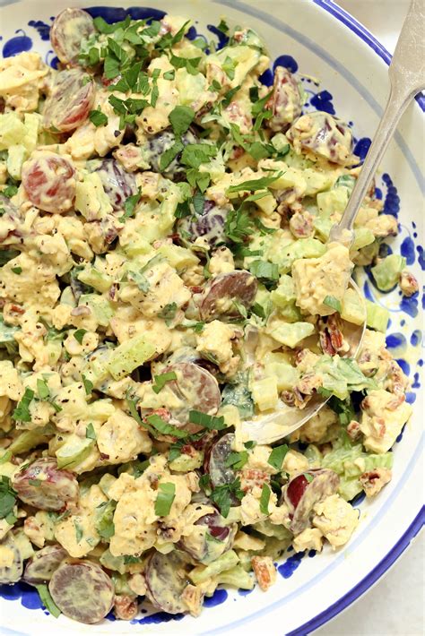 curried-chicken-salad-with-grapes-and-pecans-the image