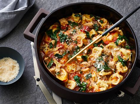 chicken-tortellini-soup-with-kale-recipe-food-wine image