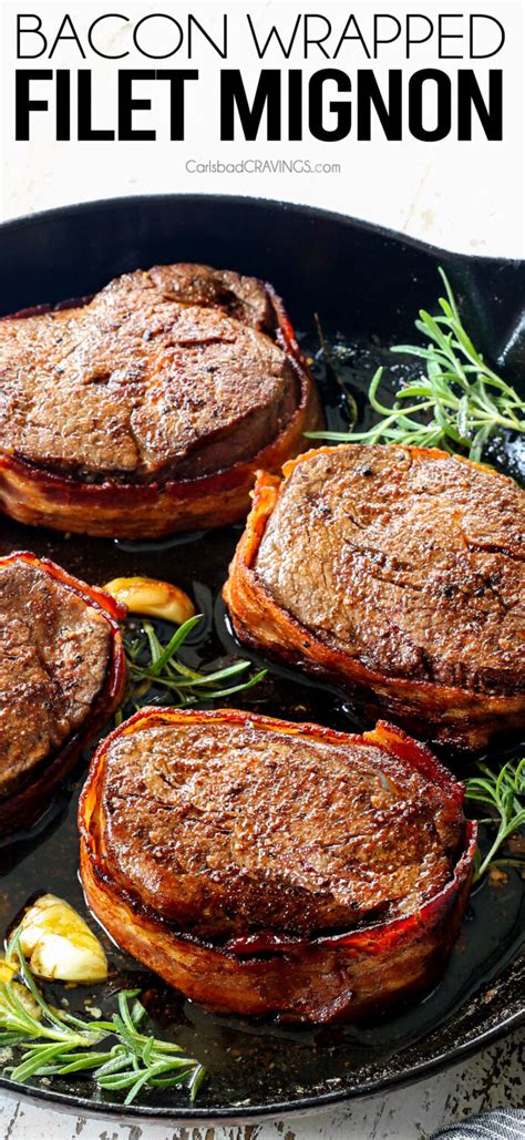 bacon-wrapped-filet-mignon-in-garlic-butter-video image