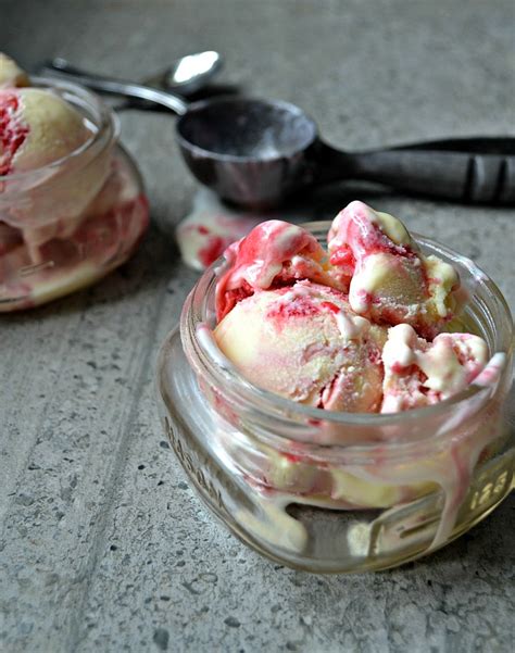 a-collection-of-ice-cream-recipes-featuring-raspberry image